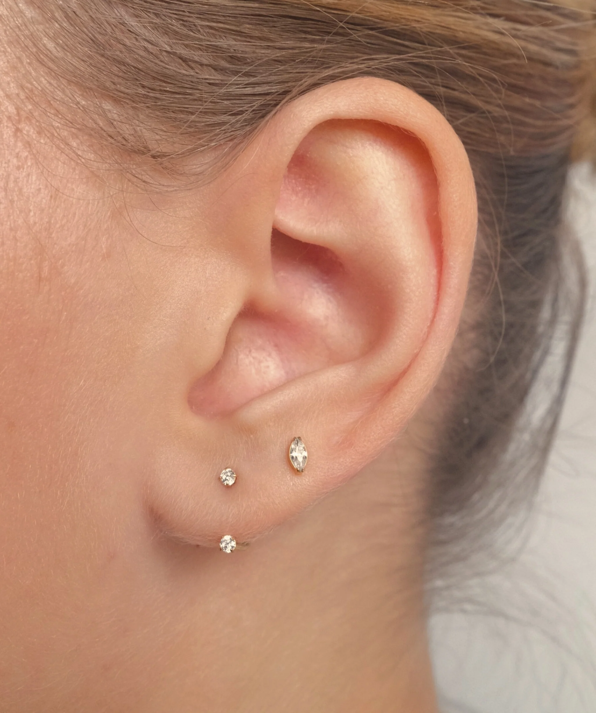 Marquise Flat Back Stud - Image 3