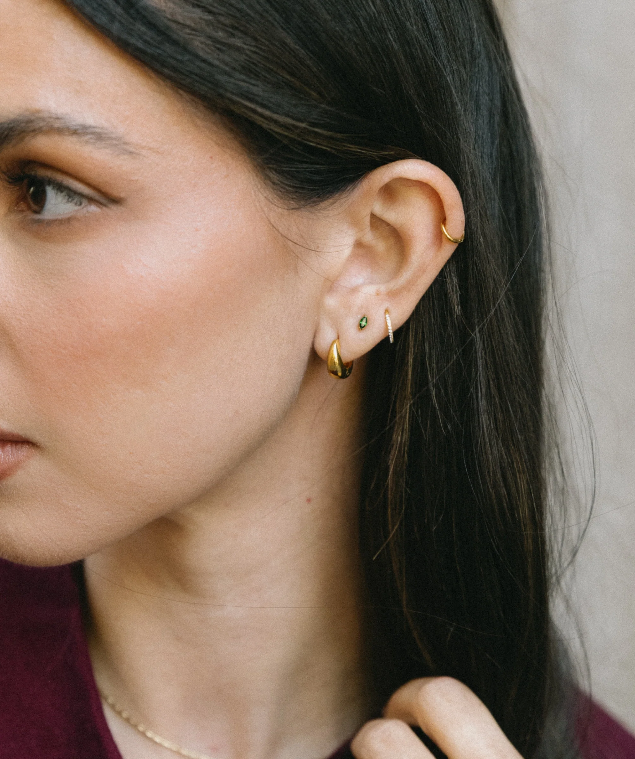 Luna Huggie Earrings - Image 3
